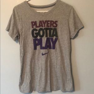 Nike Drifit tee shirt “Players gotta play”